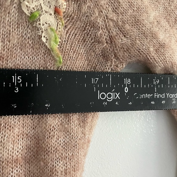 Free People Wool Blend Lace Sweater With Floral Detail - Picture 9 of 9